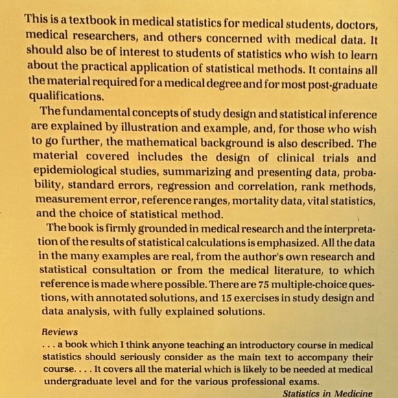 An Introduction to Medical Statistics paperback - Picture 4 of 7
